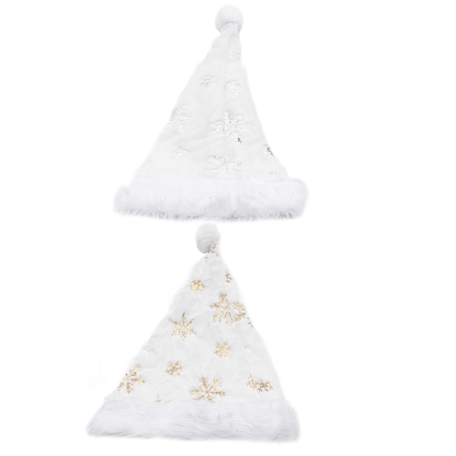 Embroidery Xmas Decorations - 2Pcs Christmas Hat Embroidery Snowflake Party