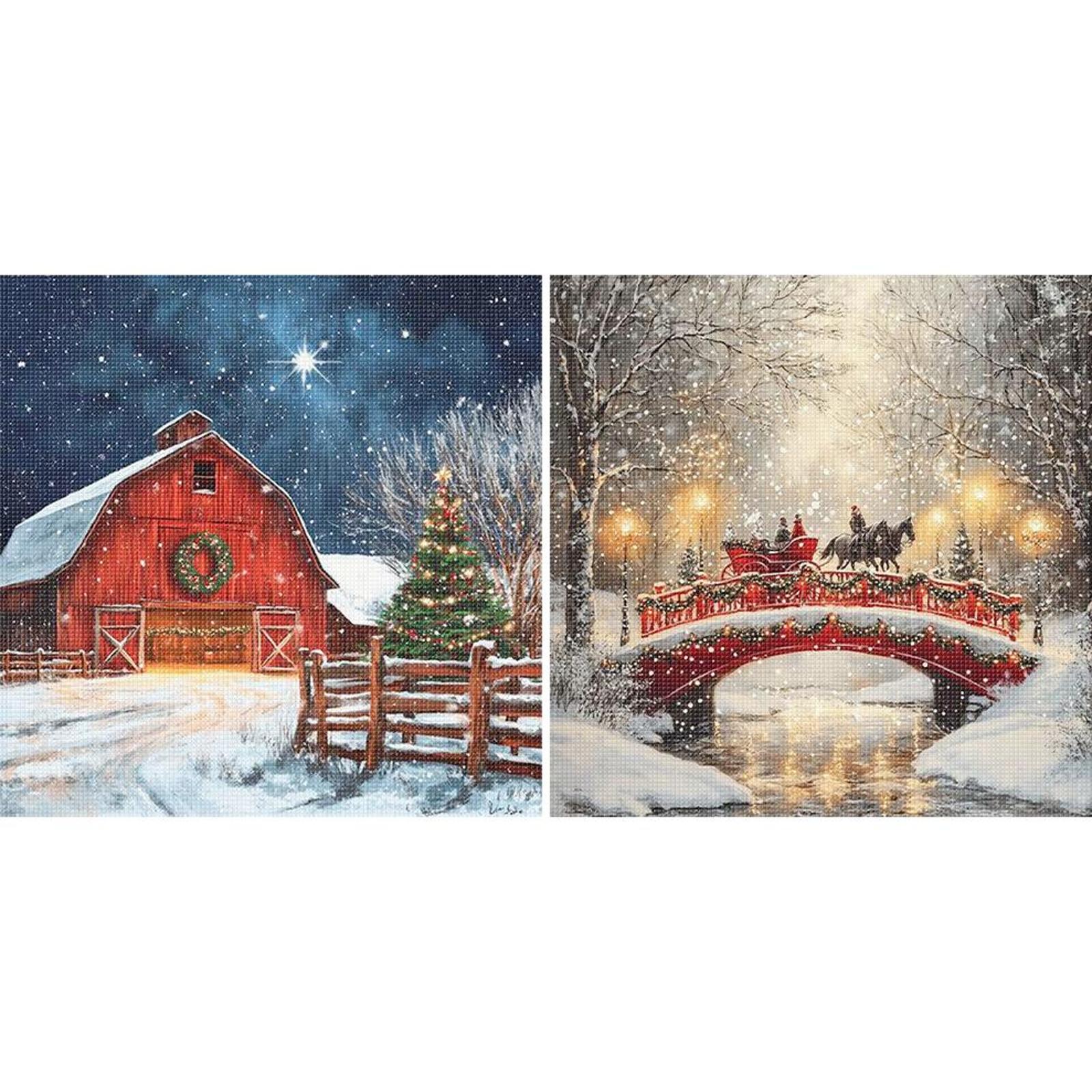 Embroidery Xmas Decorations - Full Embroidery cotton Thread 14CT Counted