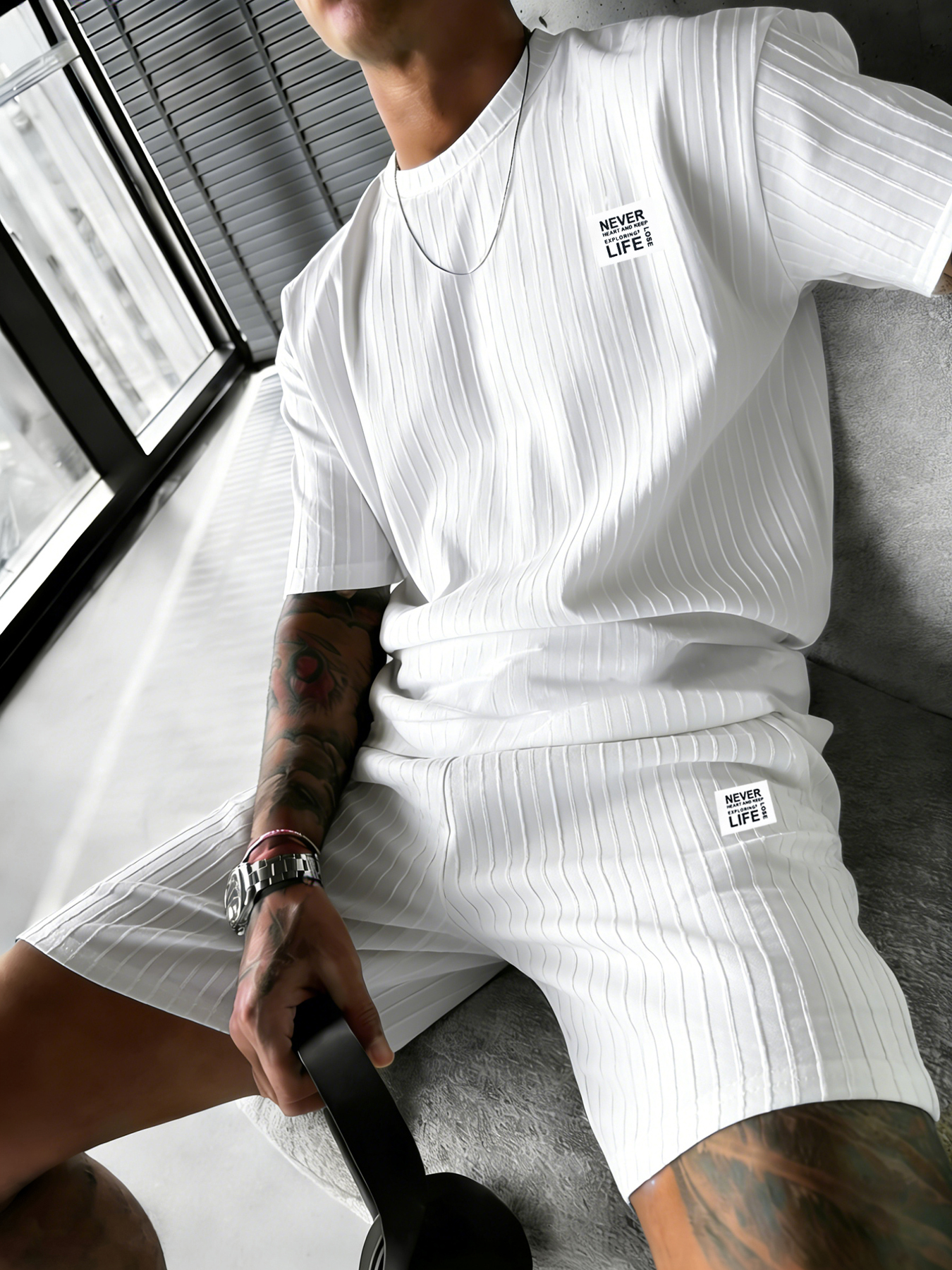 Embroidery Shirt - Men's Textured “Never Lose Your Way”