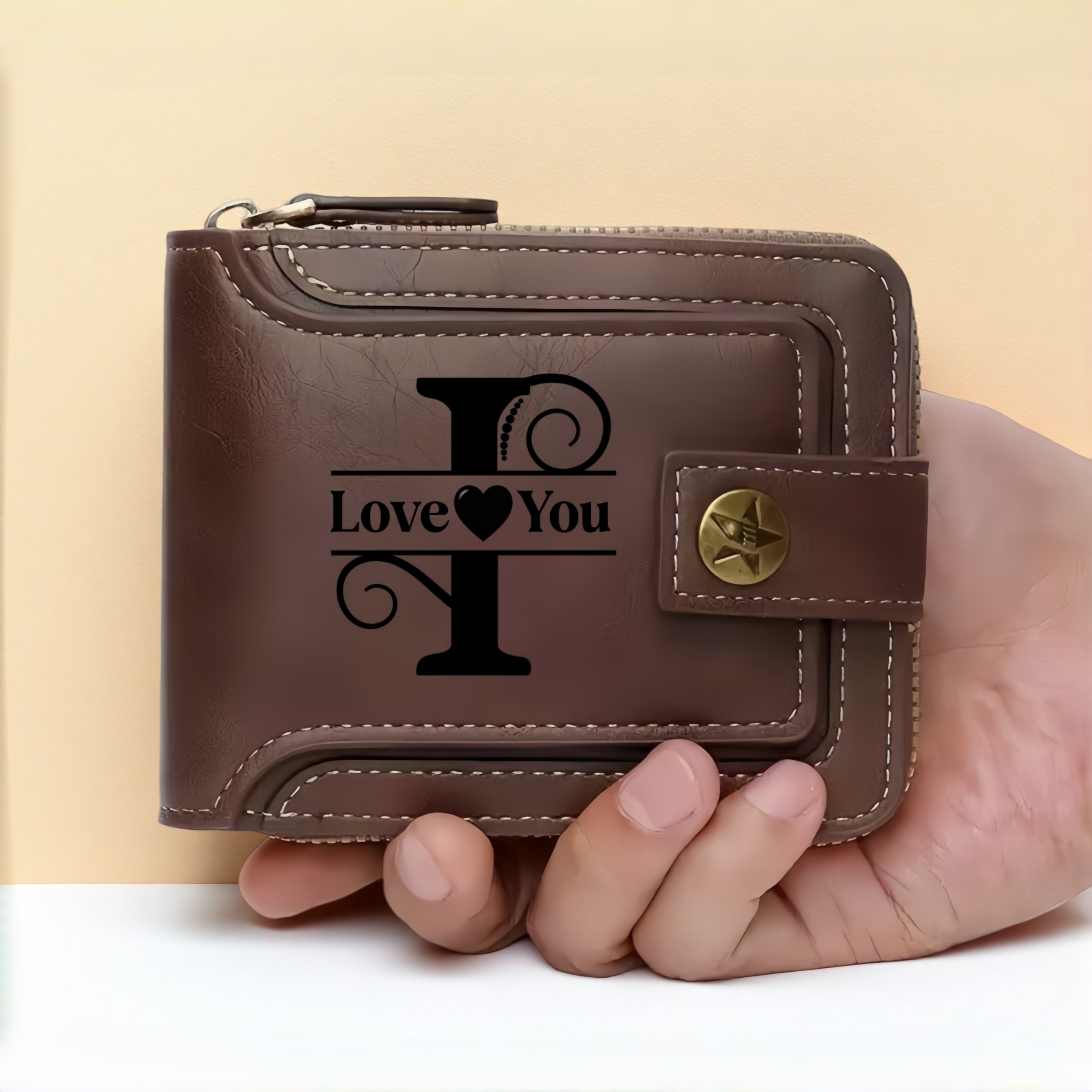 Customized Men's Name Wallet G - Embroidery Alphabet incelemesi ve fiyatı