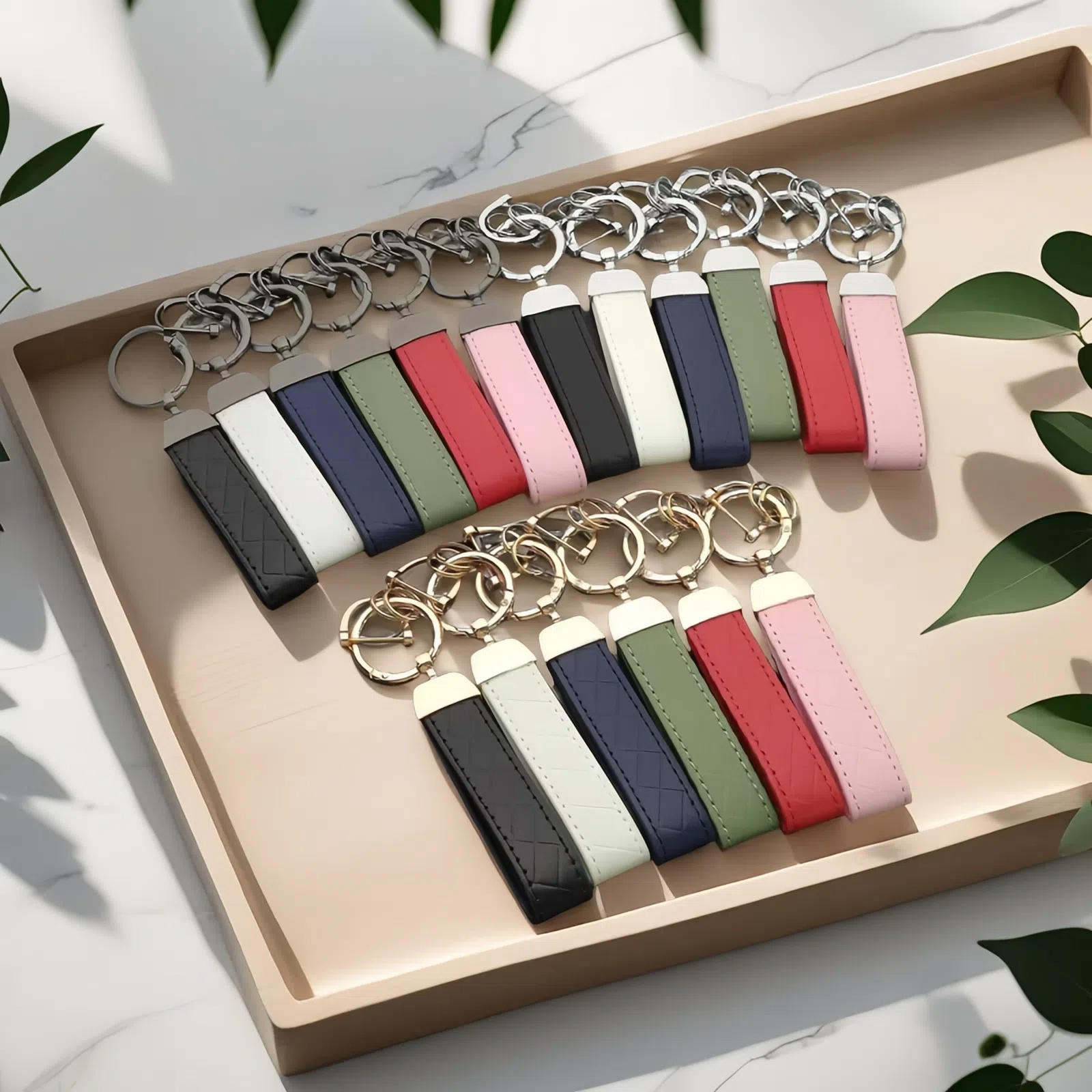 1/6/18PCS Leather KeyChain Cus - Embroidery Alphabet incelemesi ve fiyatı