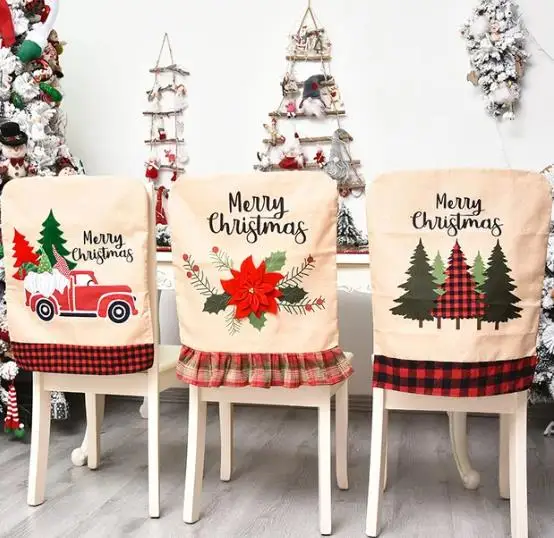 4/6/8pcs Christmas Chair Cover - Embroidery Xmas Decorations incelemesi ve fiyatı