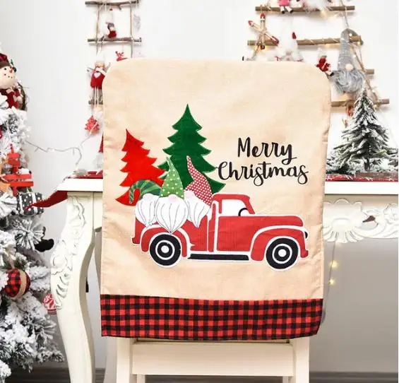 4/6/8pcs Christmas Chair Cover - Embroidery Xmas Decorations incelemesi ve fiyatı