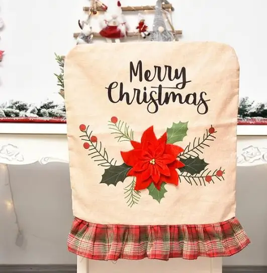 4/6/8pcs Christmas Chair Cover - Embroidery Xmas Decorations incelemesi ve fiyatı