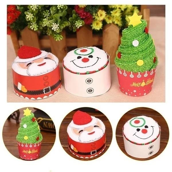 Christmas Towels 30*30cm Cute  - Embroidery Xmas Decorations incelemesi ve fiyatı
