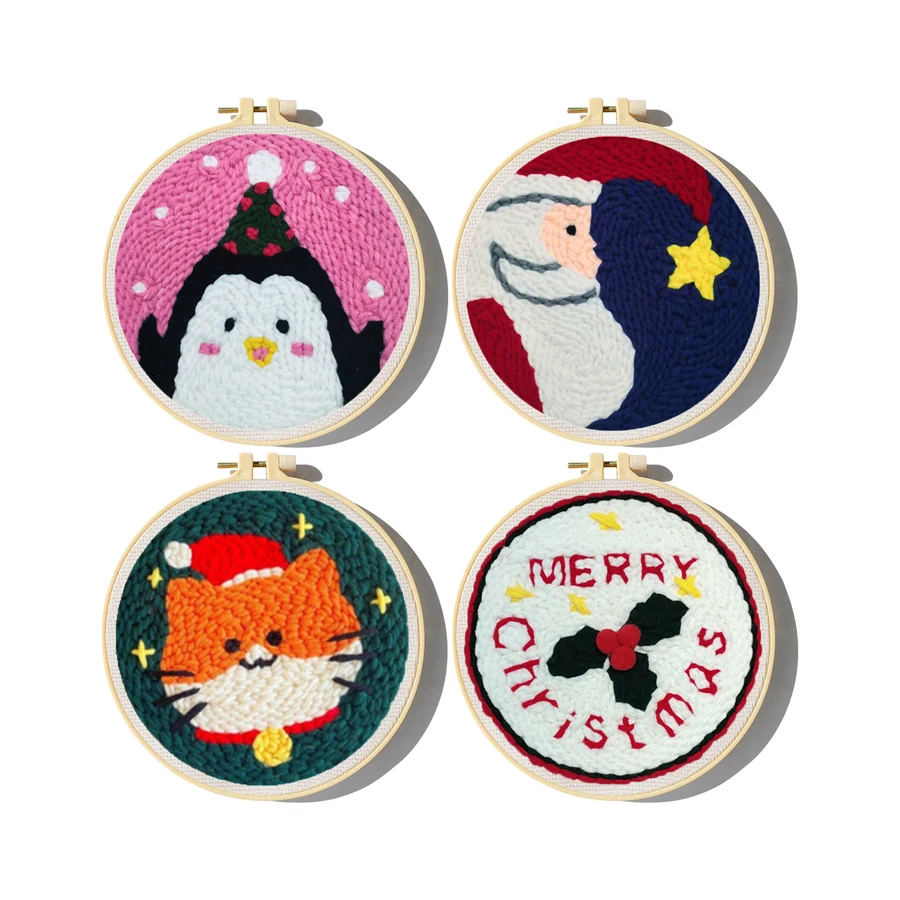 Xmas Punch Needle Embroidery K - Embroidery Xmas Decorations incelemesi ve fiyatı