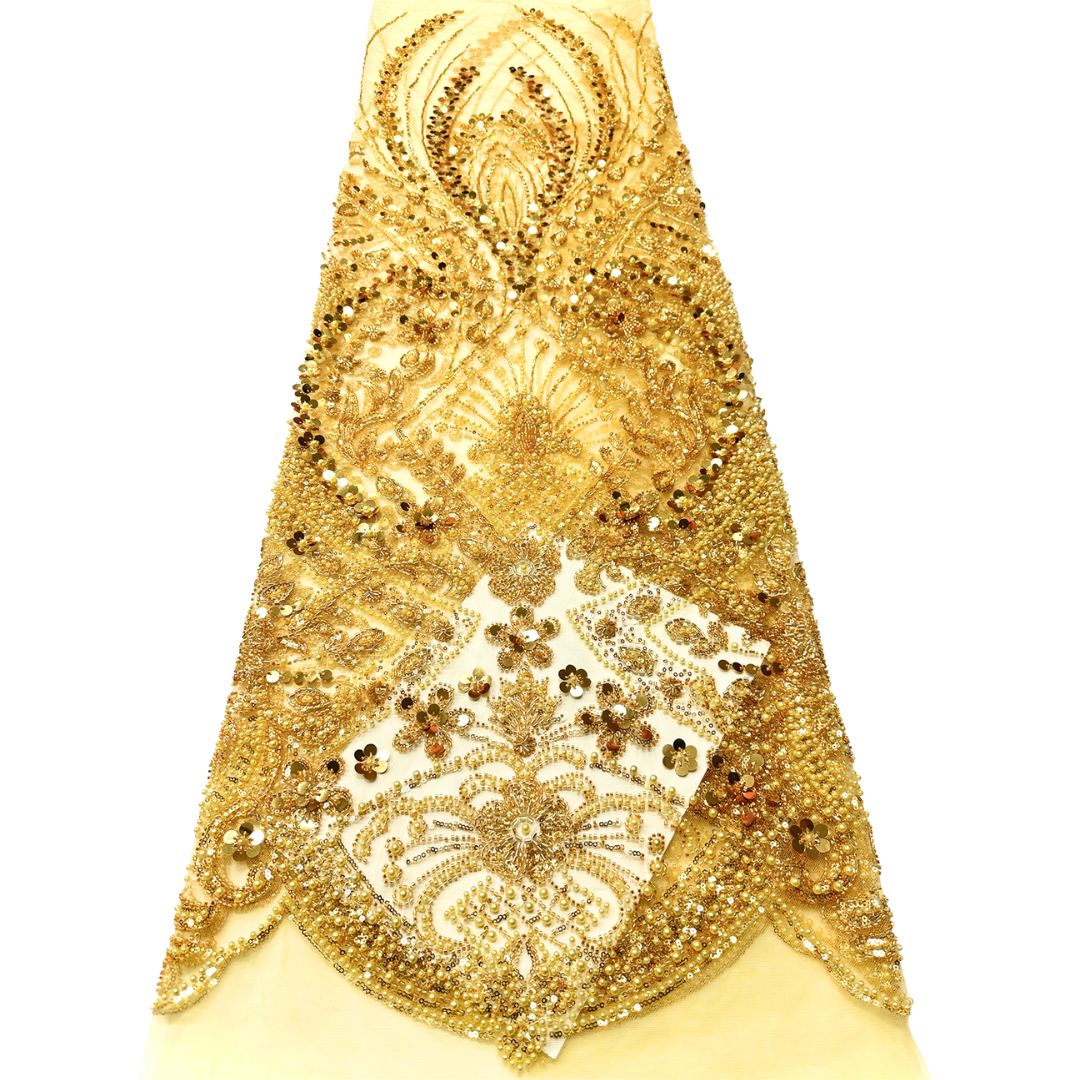 Yellow Bridal Lace Fabric 5 ya - Embroidery Yellow Dress incelemesi ve fiyatı