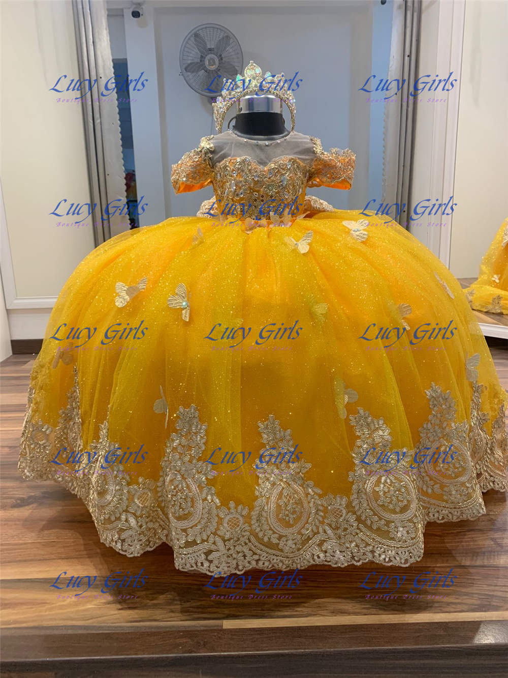 Quality Butterfly Applique Lov - Embroidery Yellow Dress incelemesi ve fiyatı