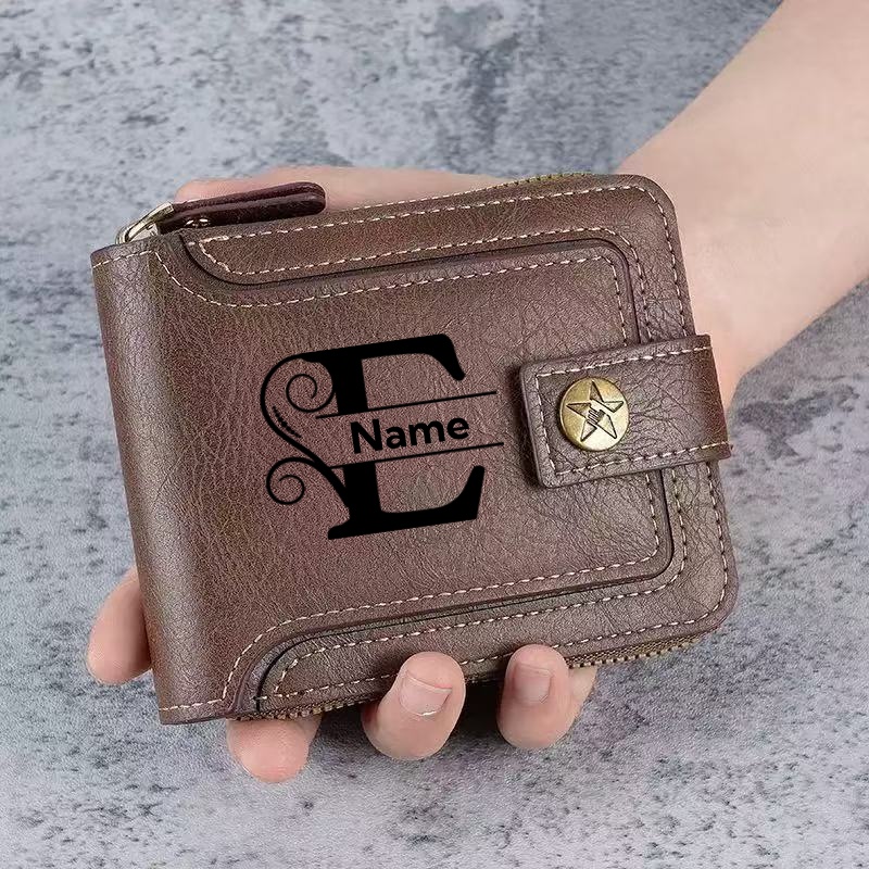 Men's Custom Wallet - Personal - Embroidery Alphabet incelemesi ve fiyatı