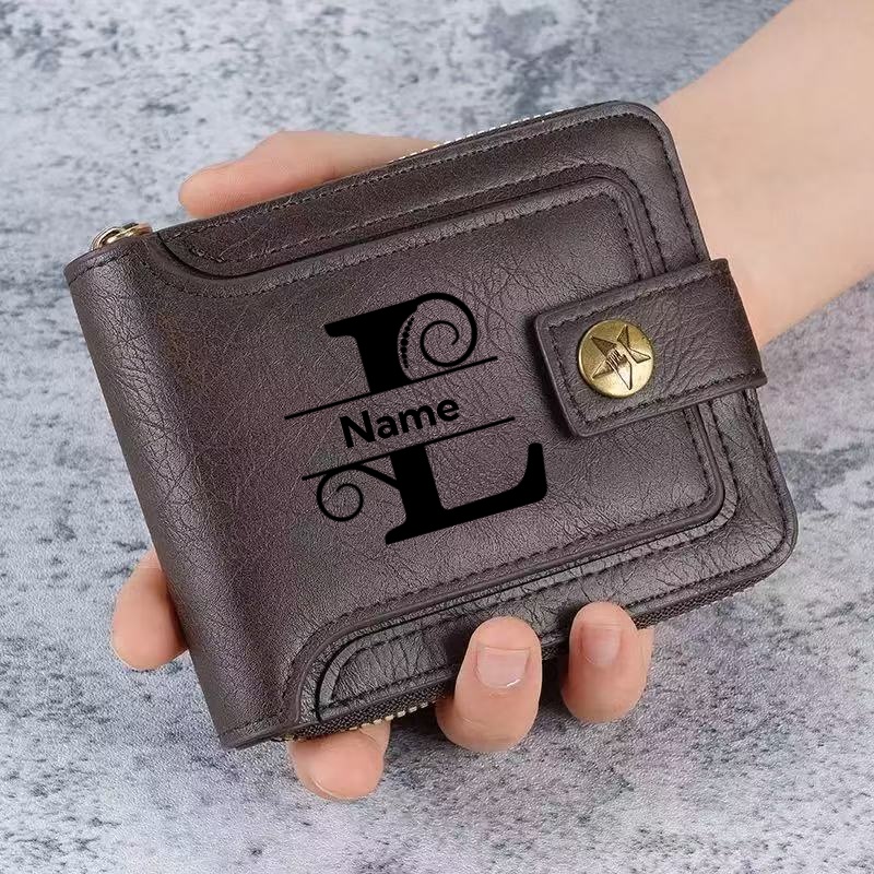 Men's Custom Wallet - Personal - Embroidery Alphabet incelemesi ve fiyatı