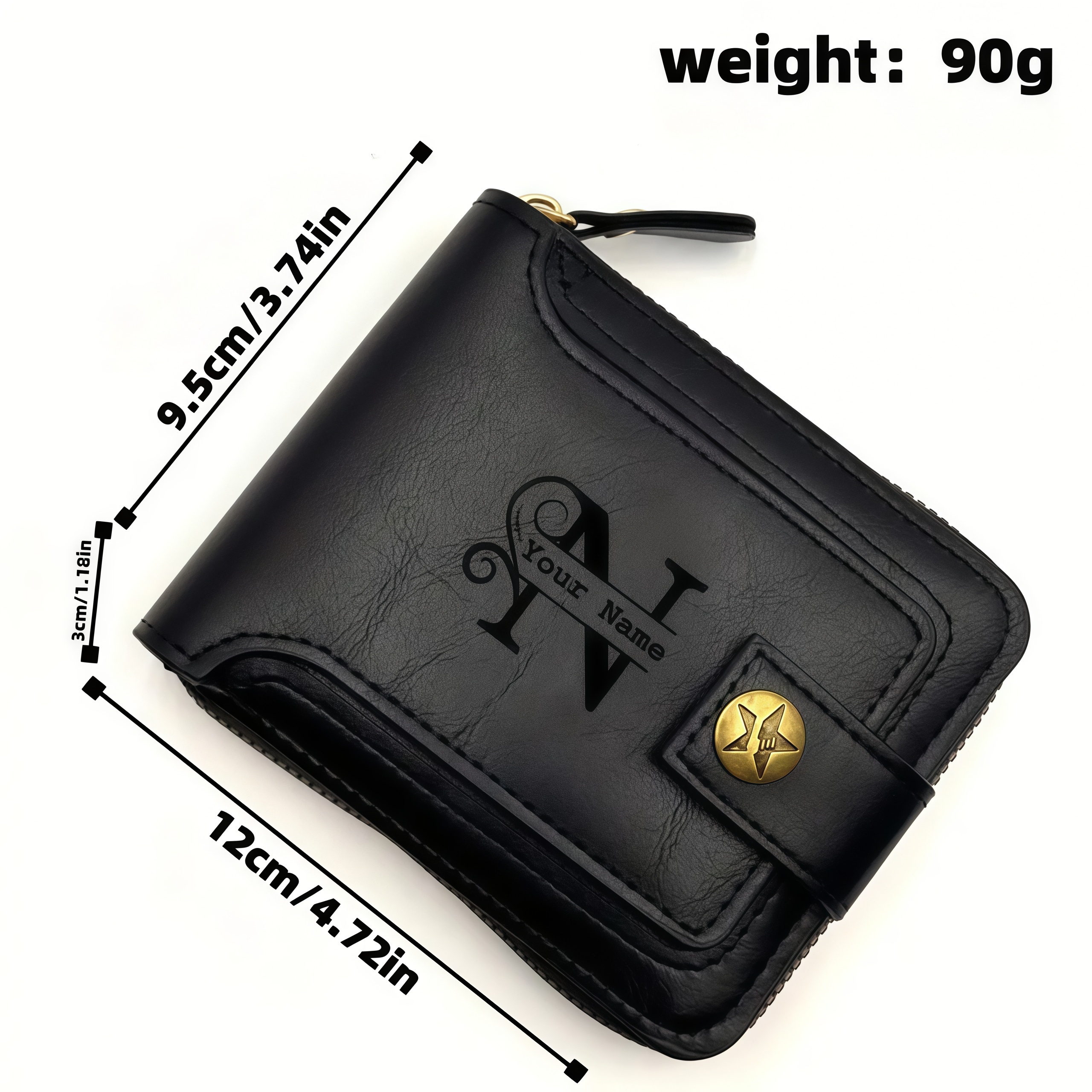Men's Custom Wallet - Personal - Embroidery Alphabet incelemesi ve fiyatı