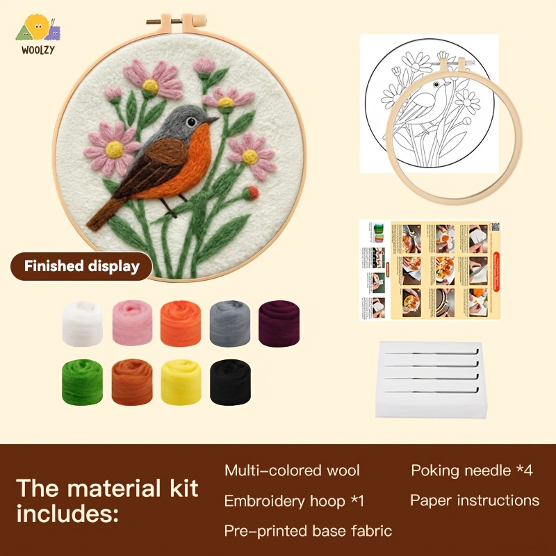 Robin & Daisy Felt Embroidery  - Embroidery Daisy incelemesi ve fiyatı