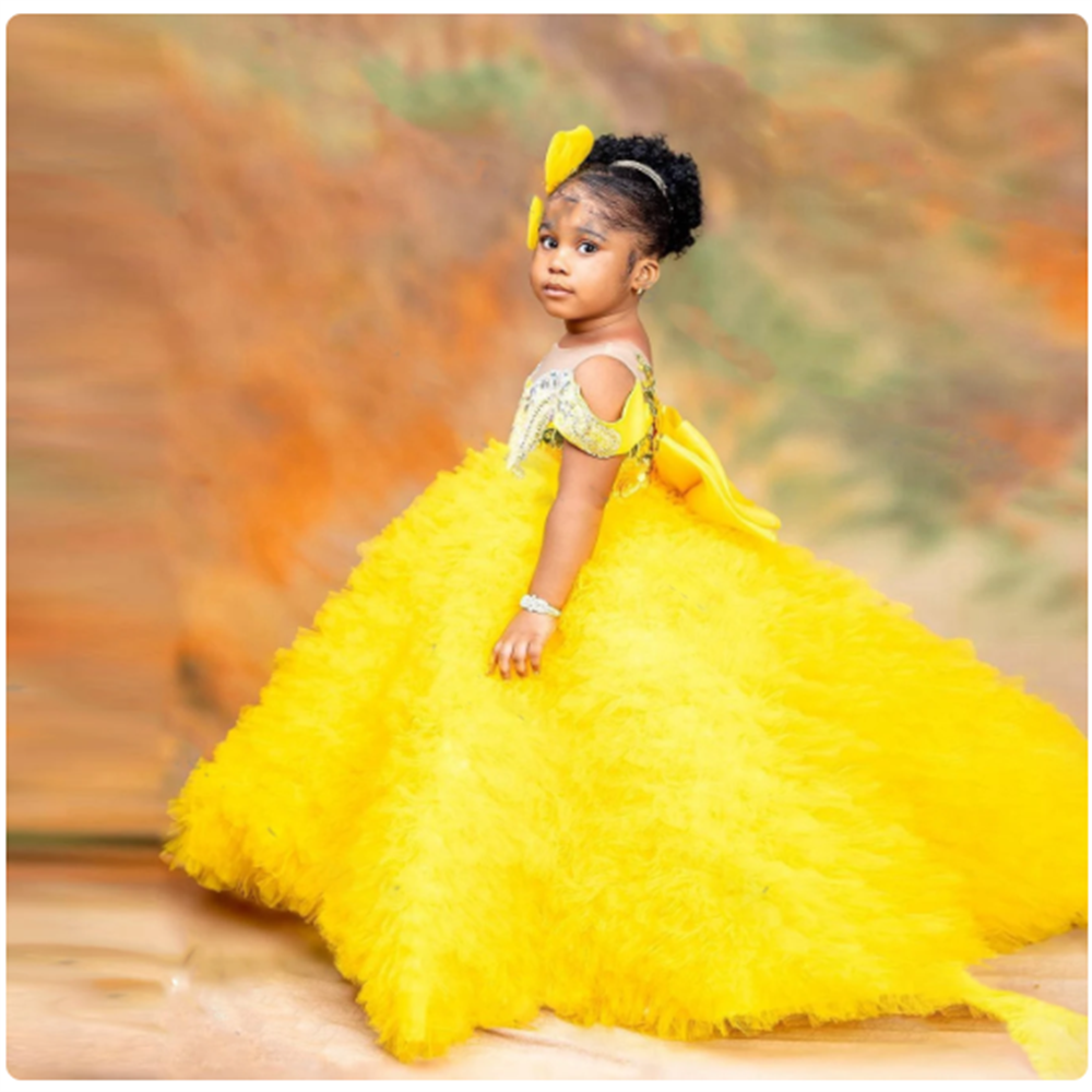 Lovely Yellow Flower Girls Dre - Embroidery Yellow Dress incelemesi ve fiyatı