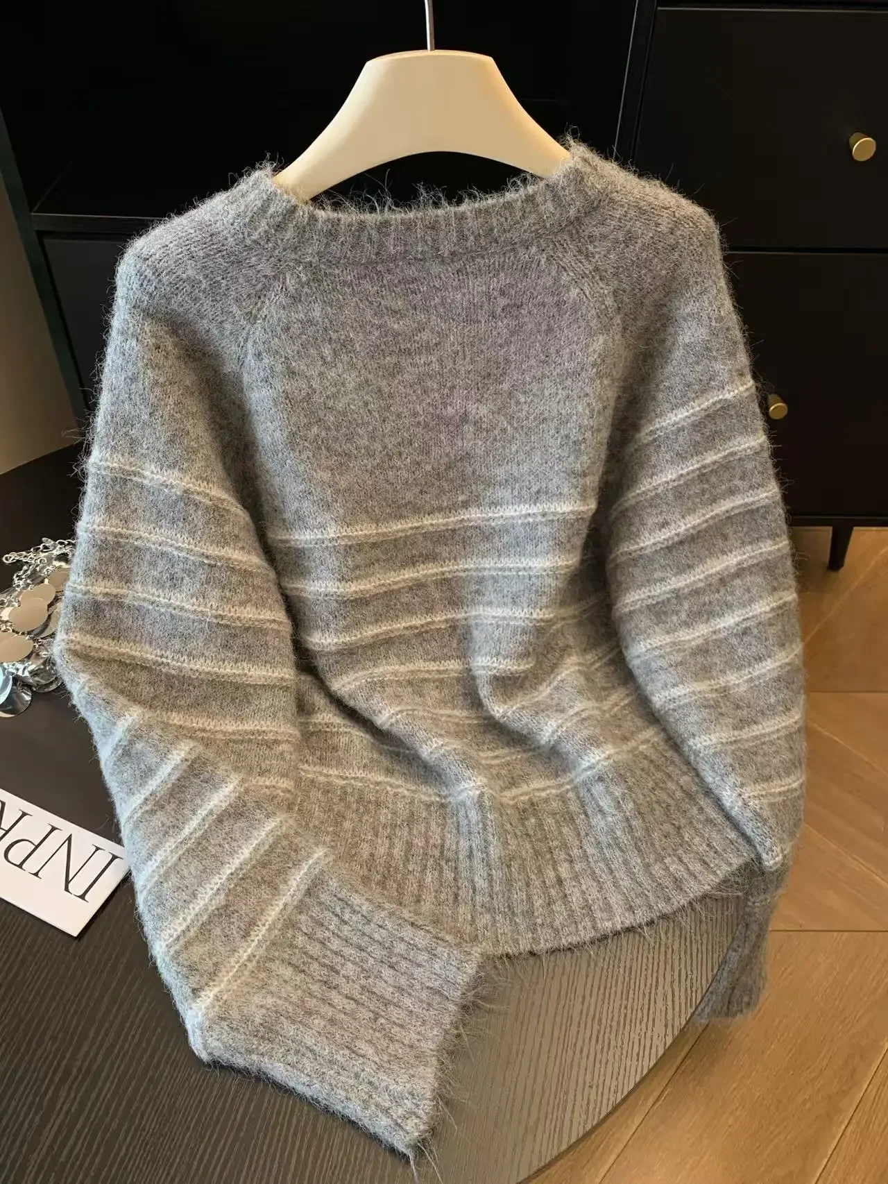 Autumn Winter Women's Striped  - Embroidery Shirt incelemesi ve fiyatı