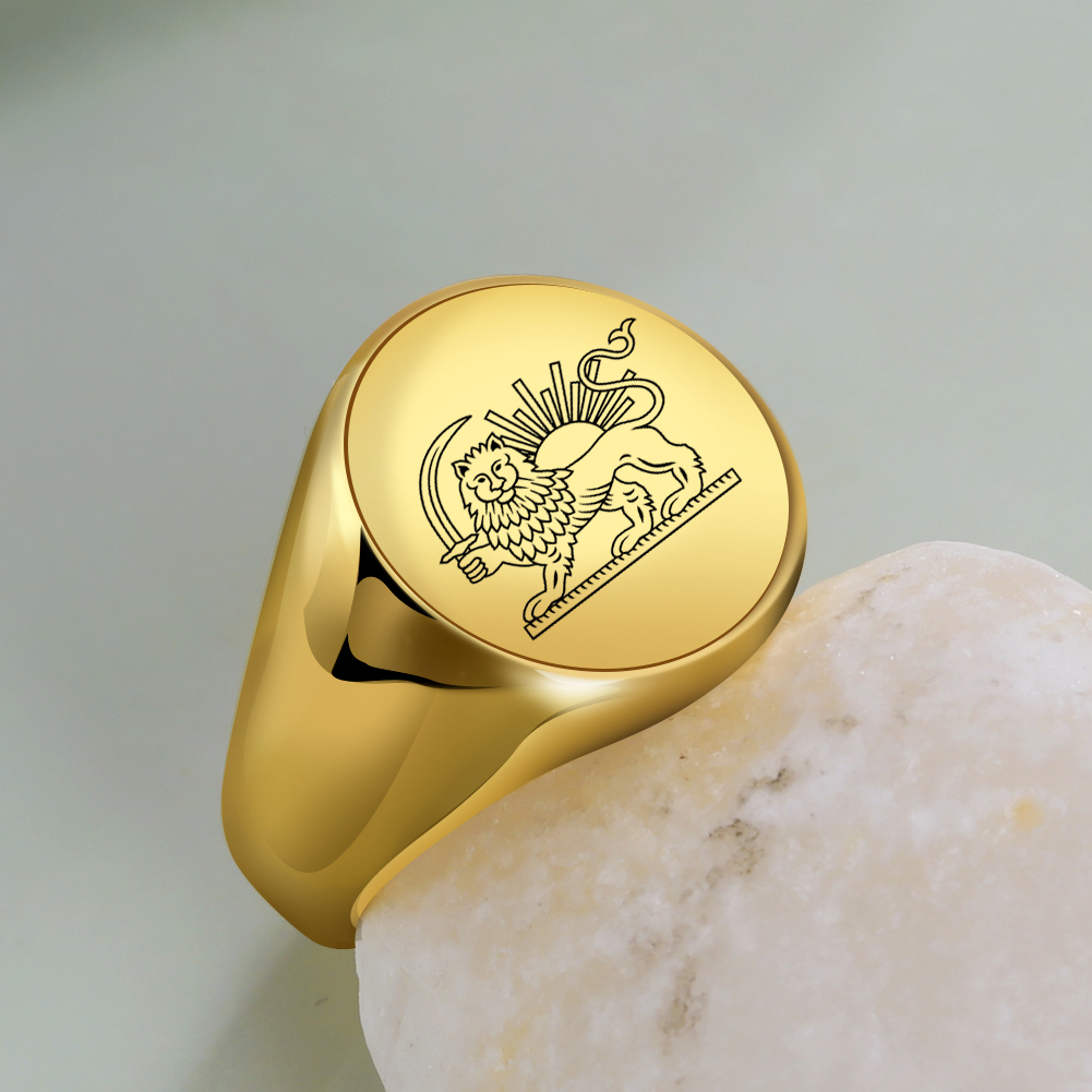 Iran Lion and Sun Finger Ring  - Embroidery Alphabet incelemesi ve fiyatı