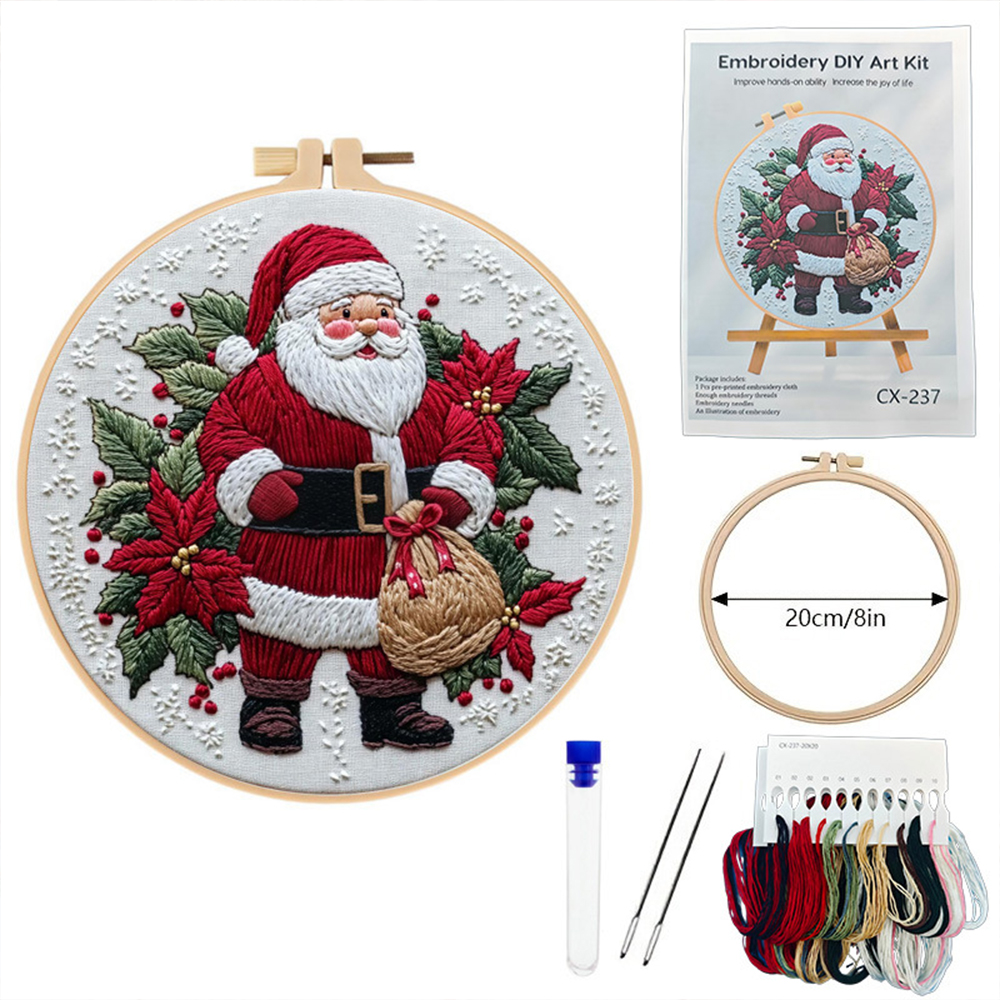 1 Set Christmas Embroidery Kit - Embroidery Xmas Decorations incelemesi ve fiyatı