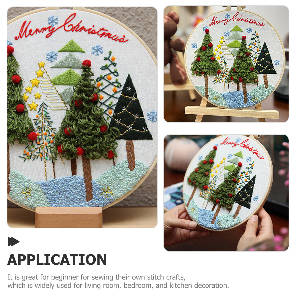 Christmas Embroidery Kit 20cm  - Embroidery Xmas Decorations incelemesi ve fiyatı