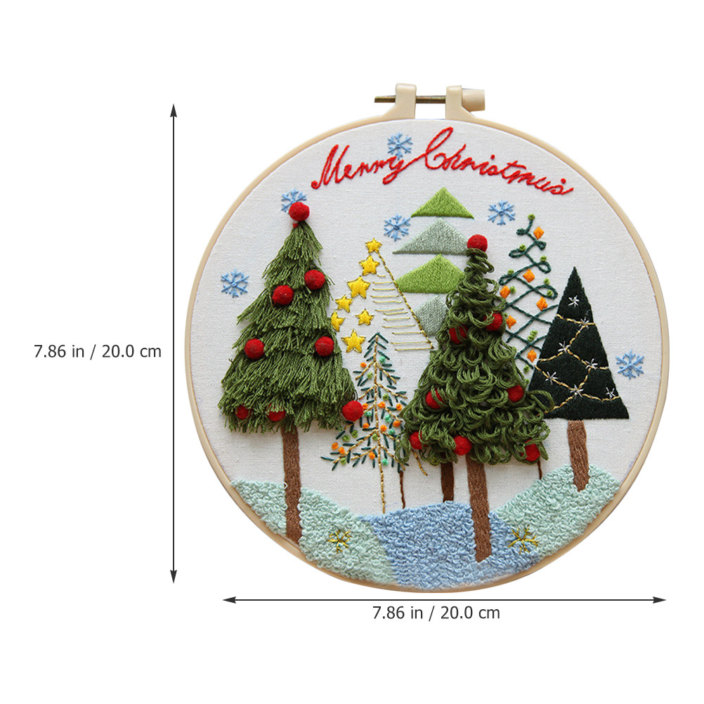 Christmas Embroidery Kit 20cm  - Embroidery Xmas Decorations incelemesi ve fiyatı