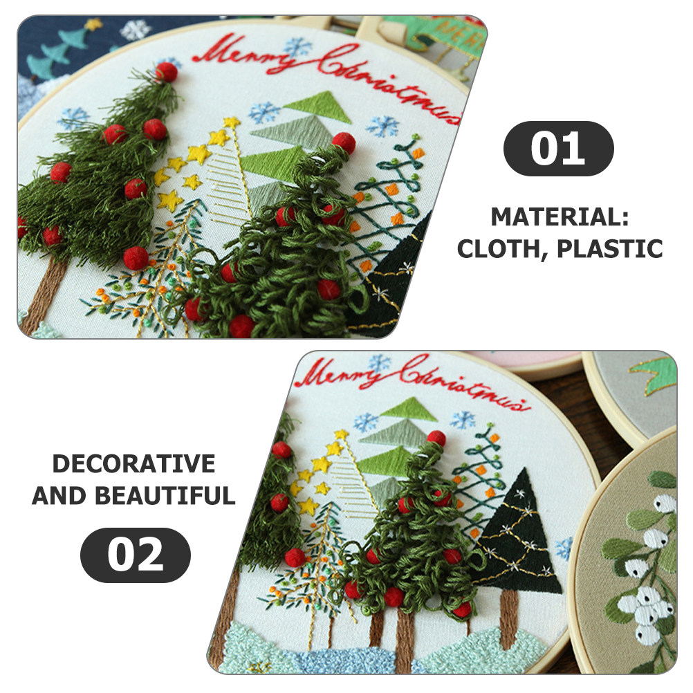 Christmas Embroidery Kit 20cm  - Embroidery Xmas Decorations incelemesi ve fiyatı