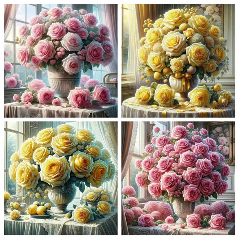 1PC frameless  5D Diy Diamond  - Embroidery Roses incelemesi ve fiyatı