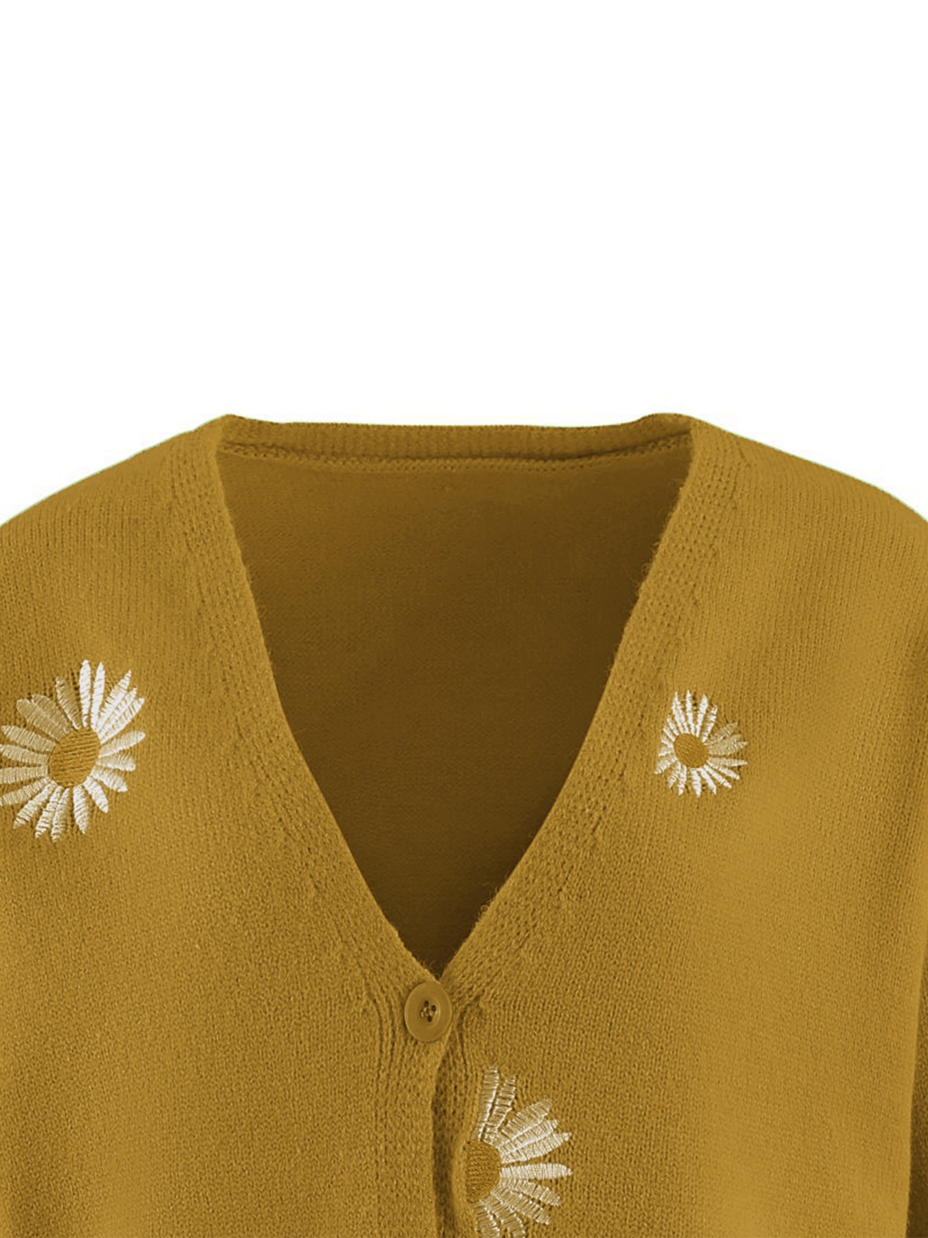 Women's Mustard Yellow Daisy E - Embroidery Daisy incelemesi ve fiyatı