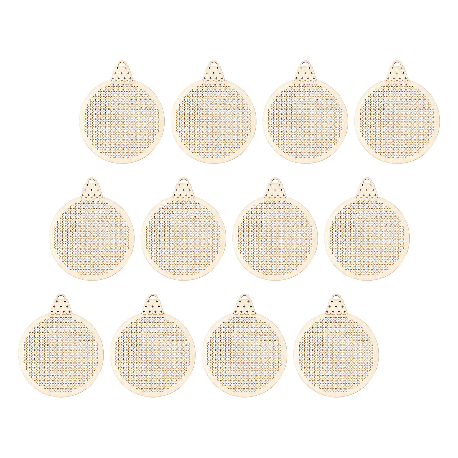 12Pcs Christmas Wooden Cross S - Embroidery Xmas Decorations incelemesi ve fiyatı
