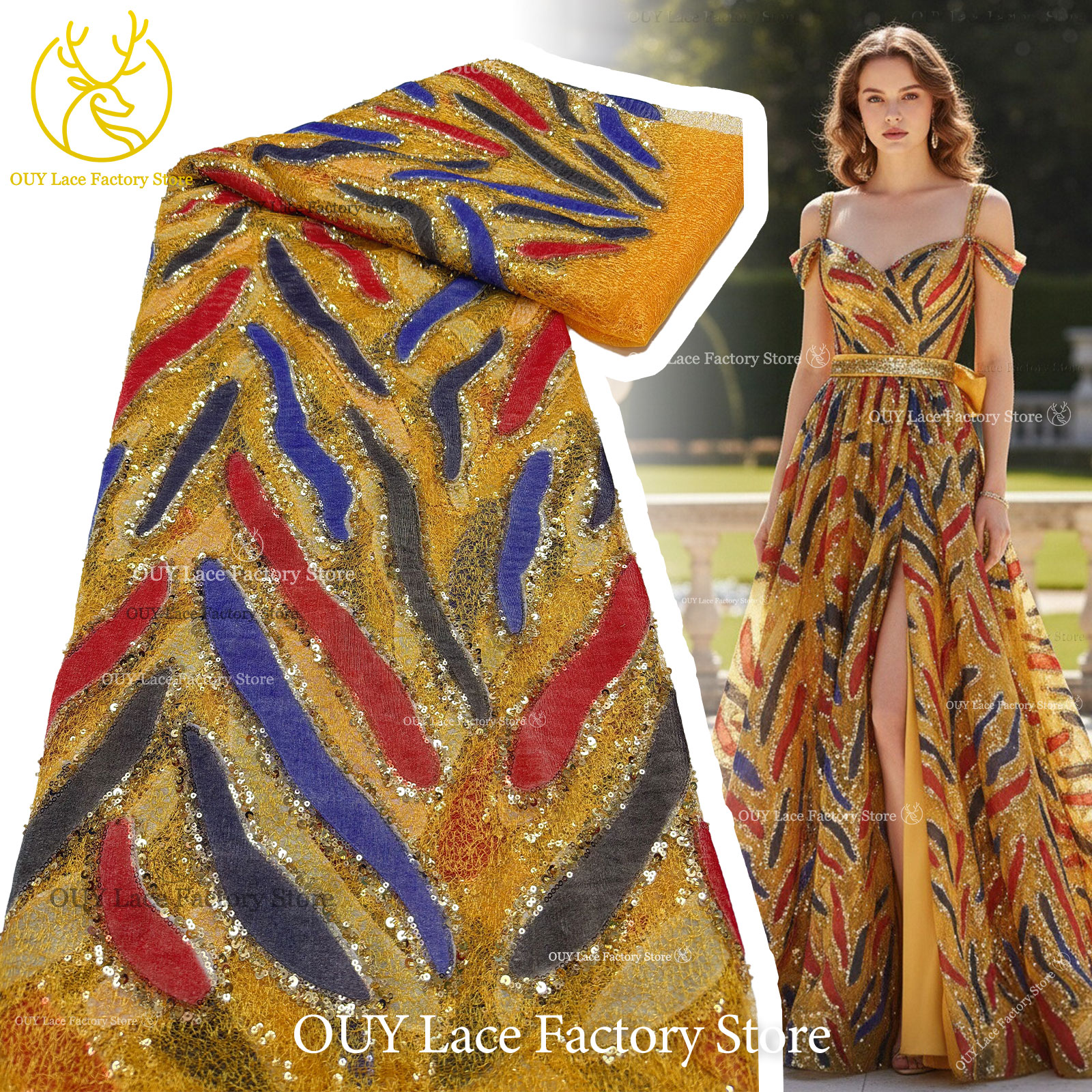 Golden Yellow French Tulle Emb - Embroidery Yellow Dress incelemesi ve fiyatı