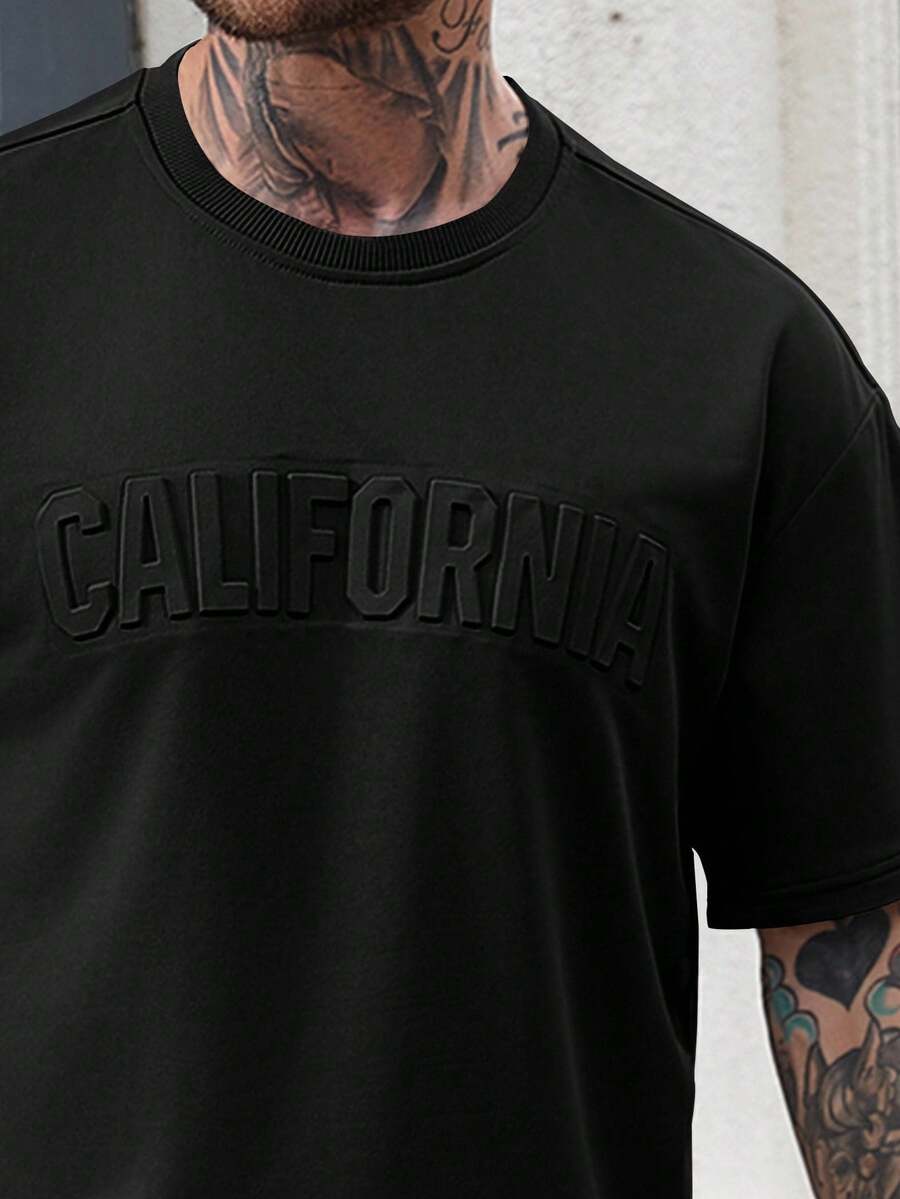 Mens Casual Solid Color Letter - Embroidery Shirt incelemesi ve fiyatı
