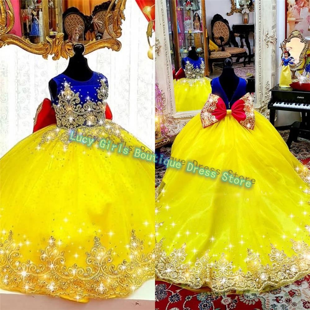 Luxuriously Yellow Flower Girl - Embroidery Yellow Dress incelemesi ve fiyatı