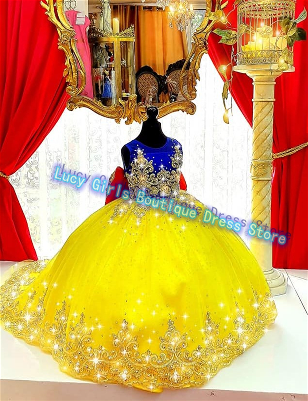 Luxuriously Yellow Flower Girl - Embroidery Yellow Dress incelemesi ve fiyatı