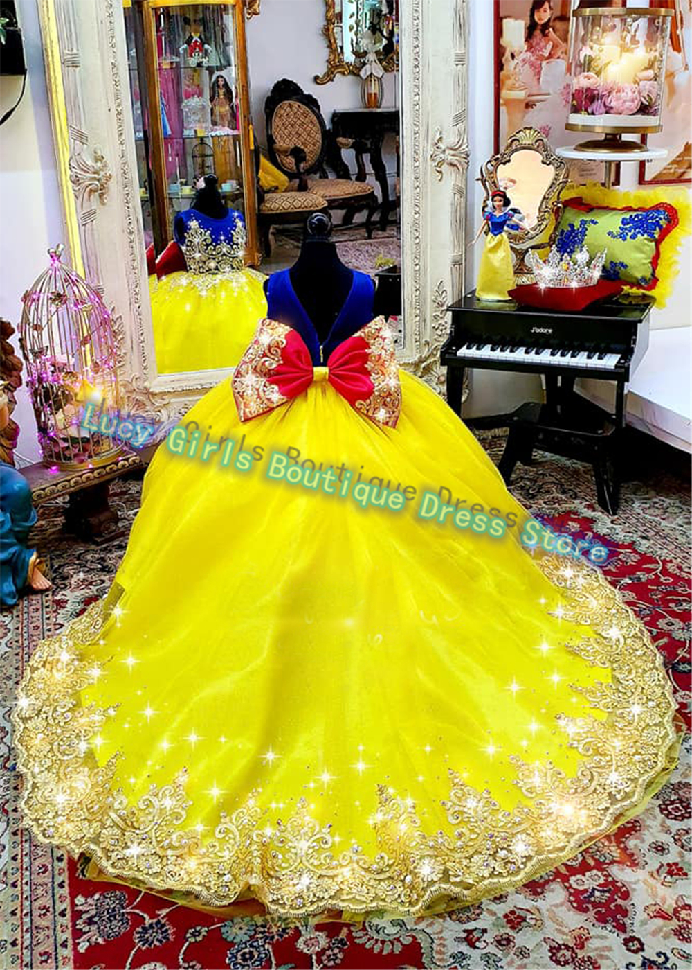 Luxuriously Yellow Flower Girl - Embroidery Yellow Dress incelemesi ve fiyatı