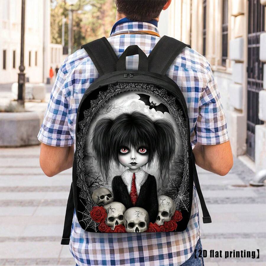 Gothic Skull And Rose Print Ba - Embroidery Roses incelemesi ve fiyatı