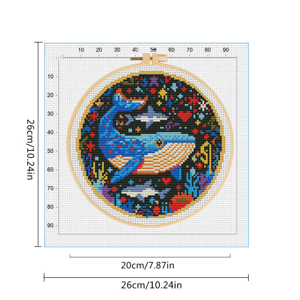 DIY Cross Stitch Whale Embroid - Stitch Marker Ring incelemesi ve fiyatı