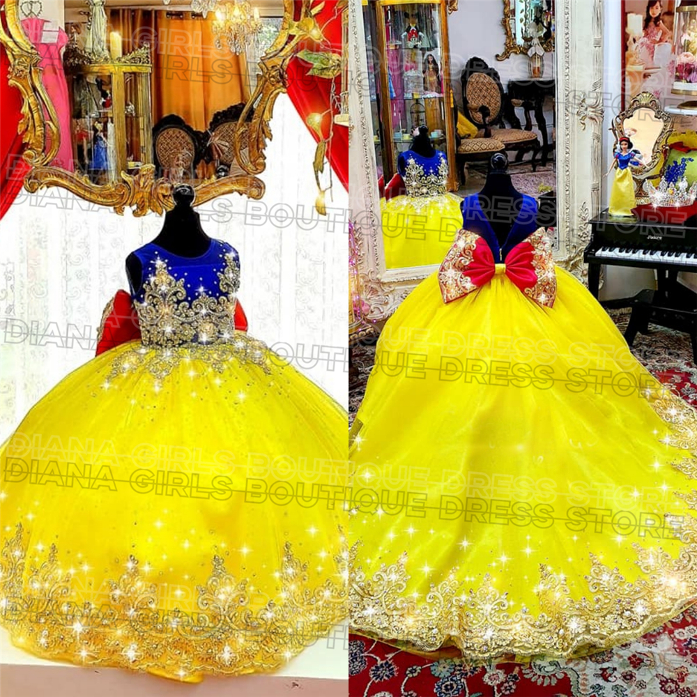 Gorgeous Yellow Flower Girl Dr - Embroidery Yellow Dress incelemesi ve fiyatı