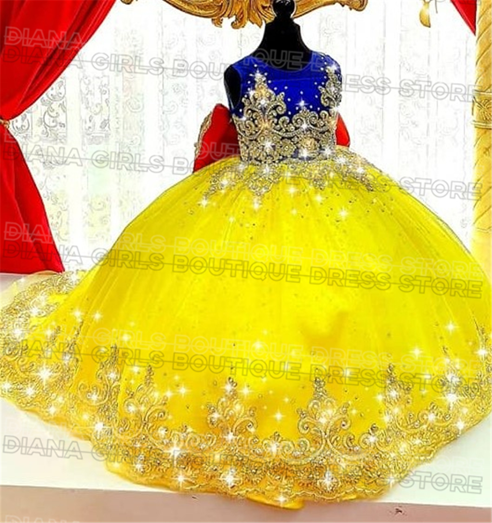 Gorgeous Yellow Flower Girl Dr - Embroidery Yellow Dress incelemesi ve fiyatı