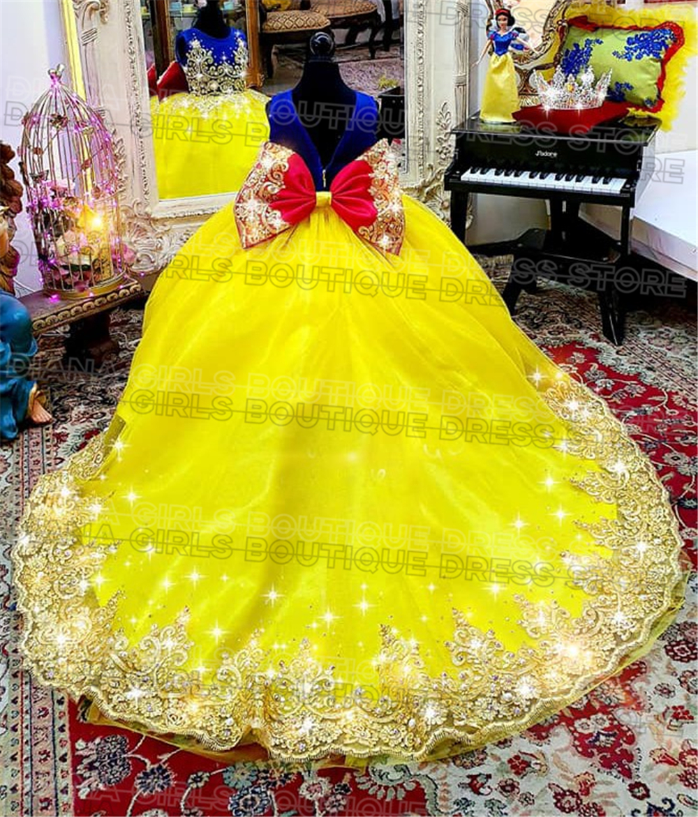 Gorgeous Yellow Flower Girl Dr - Embroidery Yellow Dress incelemesi ve fiyatı