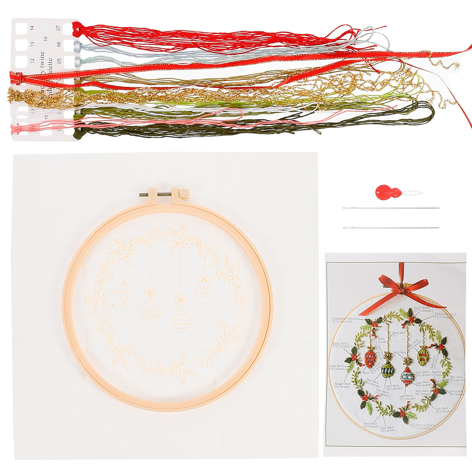 1 Set Christmas Diy Cross Stit - Embroidery Xmas Decorations incelemesi ve fiyatı