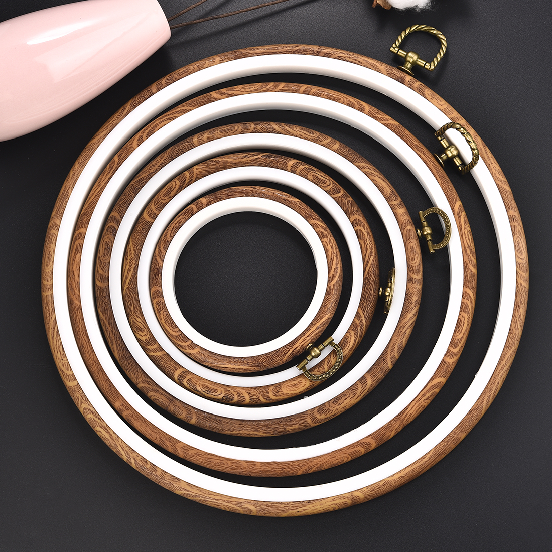 Imitated Wood Round,Oval Diffe - Stitch Marker Ring incelemesi ve fiyatı