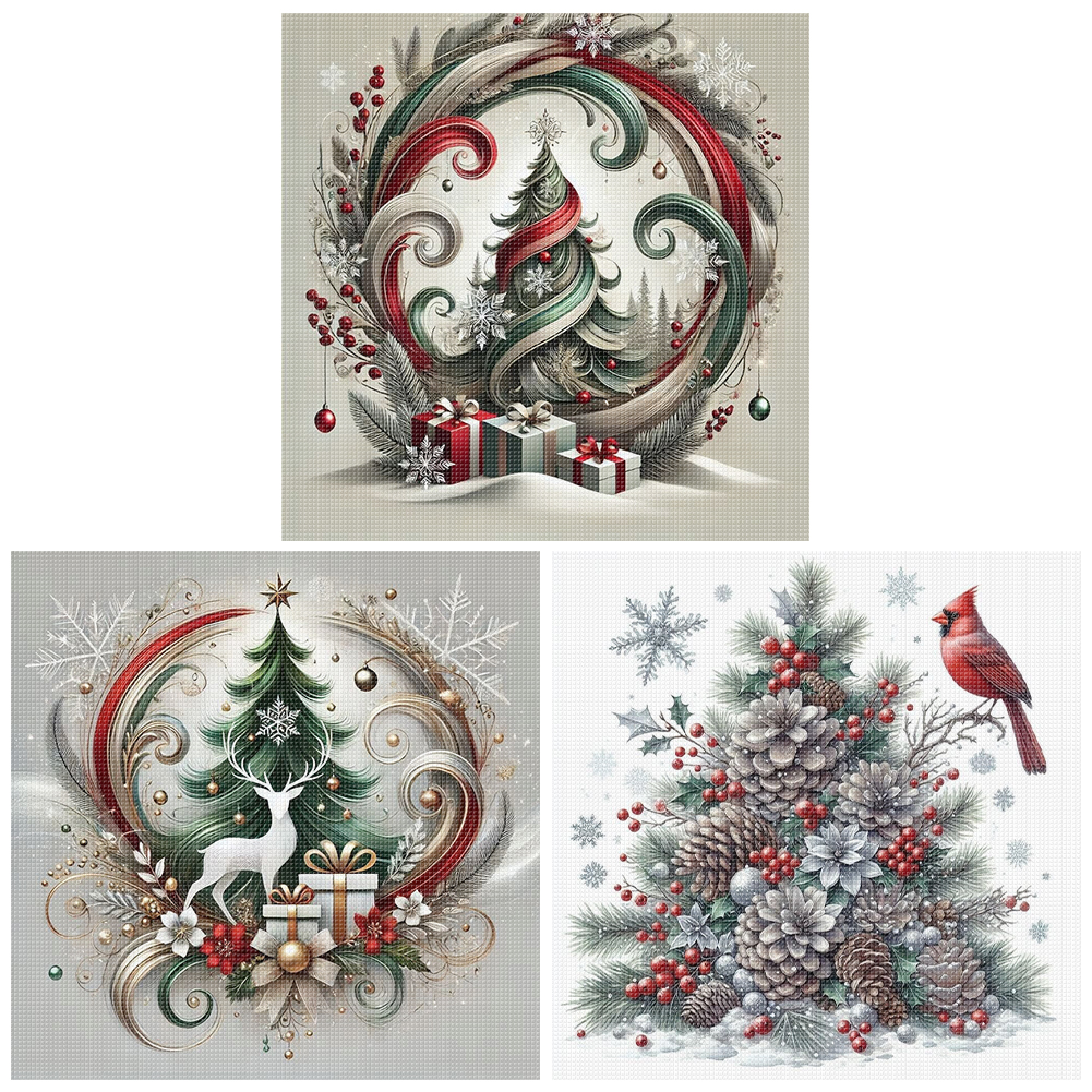 Xmas Printed Cross Stitch Kit  - Embroidery Xmas Decorations incelemesi ve fiyatı