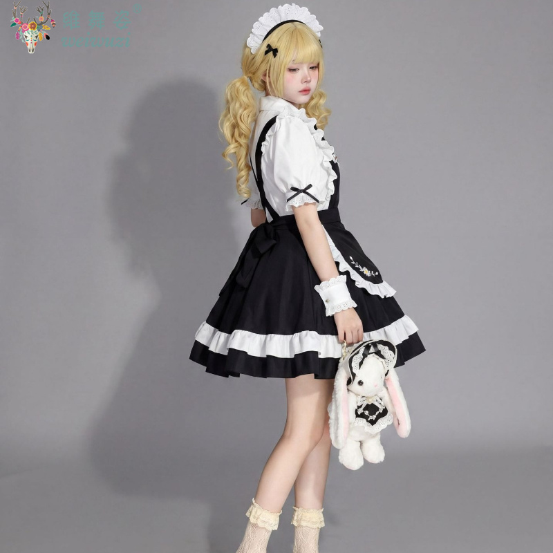 Japan Anime Cute Lolita Dress  - Embroidery Daisy incelemesi ve fiyatı