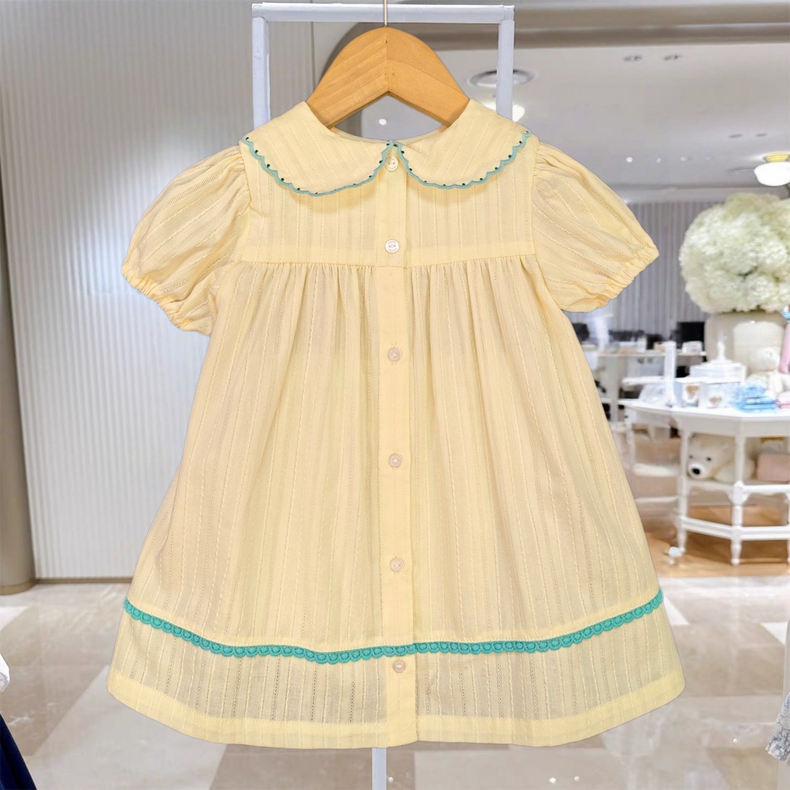 Summer Toddler Girl Dress Yell - Embroidery Yellow Dress incelemesi ve fiyatı