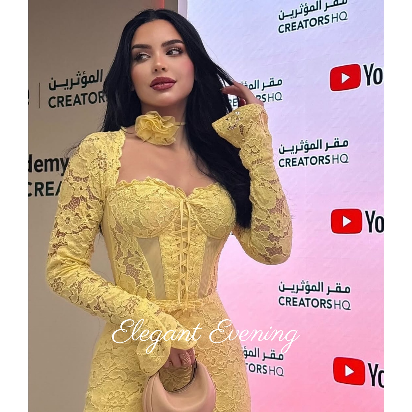 Yellow Lace Prom Dress Mermaid - Embroidery Yellow Dress incelemesi ve fiyatı