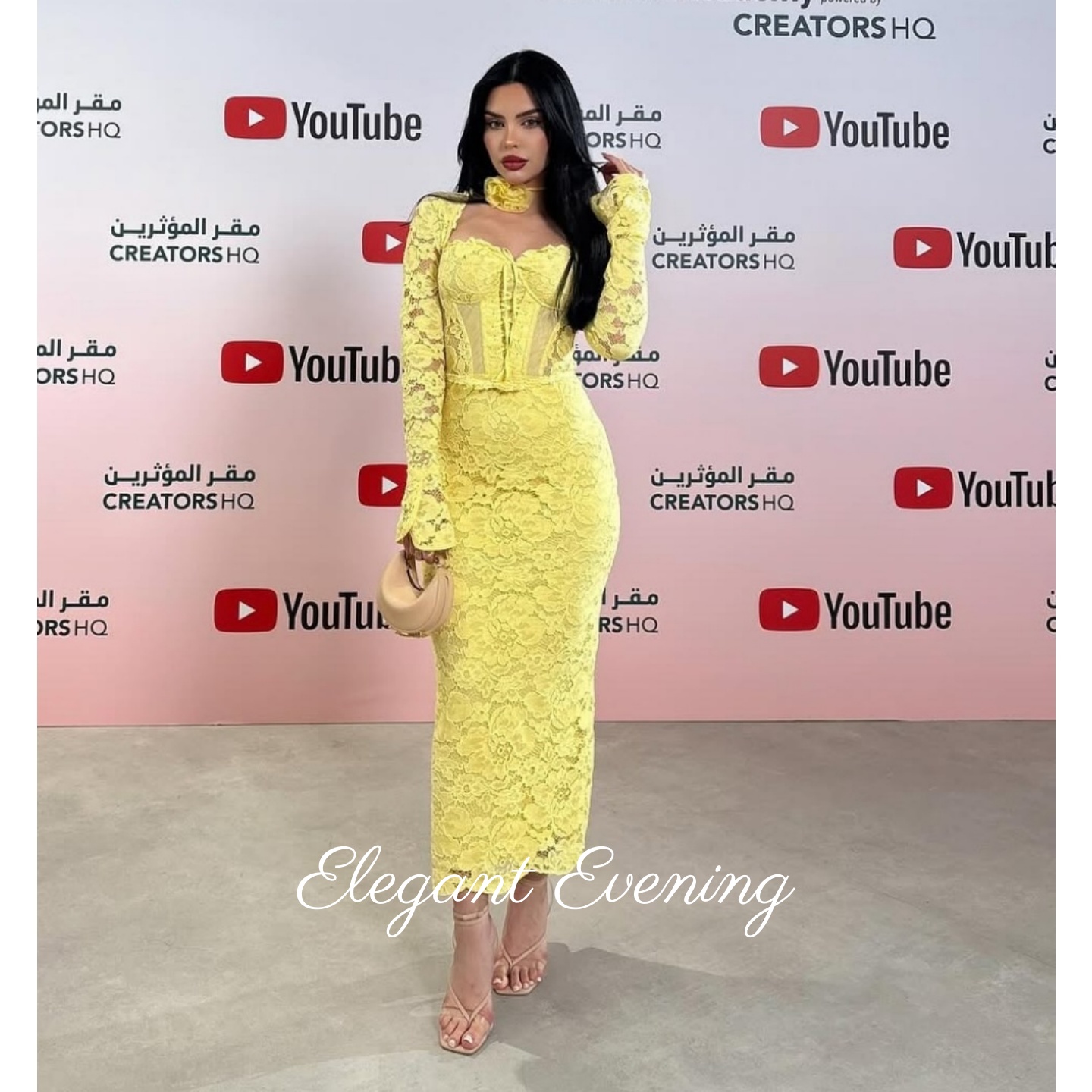 Yellow Lace Prom Dress Mermaid - Embroidery Yellow Dress incelemesi ve fiyatı