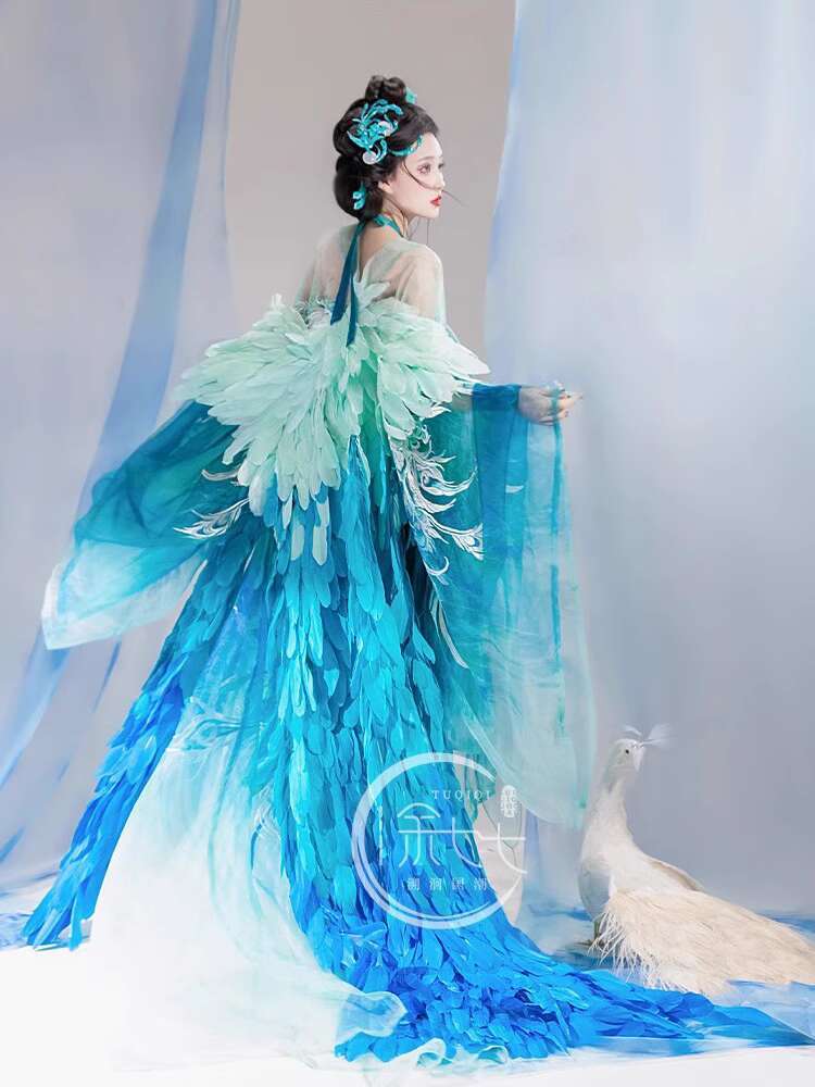 New Peacock Hanfu Womens fashi - Embroidery Shirt incelemesi ve fiyatı