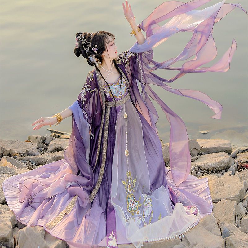 Chinese Hanfu Dress Women Trad - Embroidery Yellow Dress incelemesi ve fiyatı