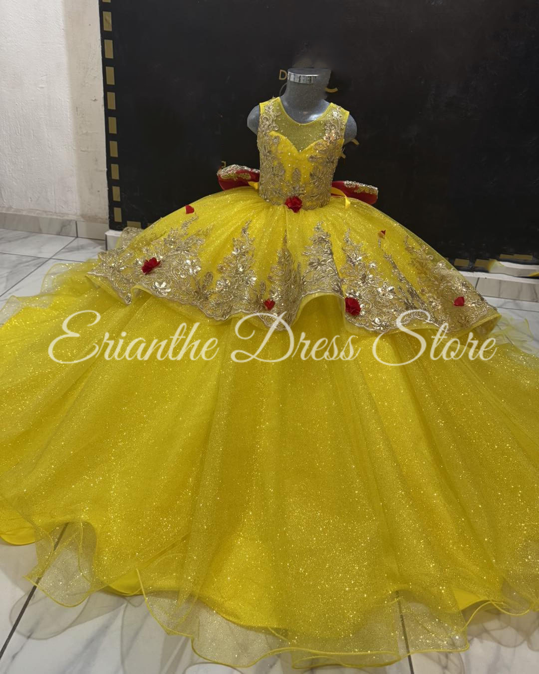 Yellow Flower Girl Dress For W - Embroidery Yellow Dress incelemesi ve fiyatı