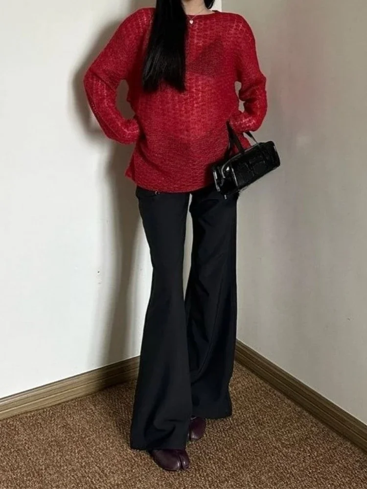 Y2K See-Through Knitted Women' - Embroidery Shirt incelemesi ve fiyatı